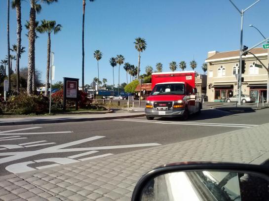 Passed by red ambulance 2/16/13.